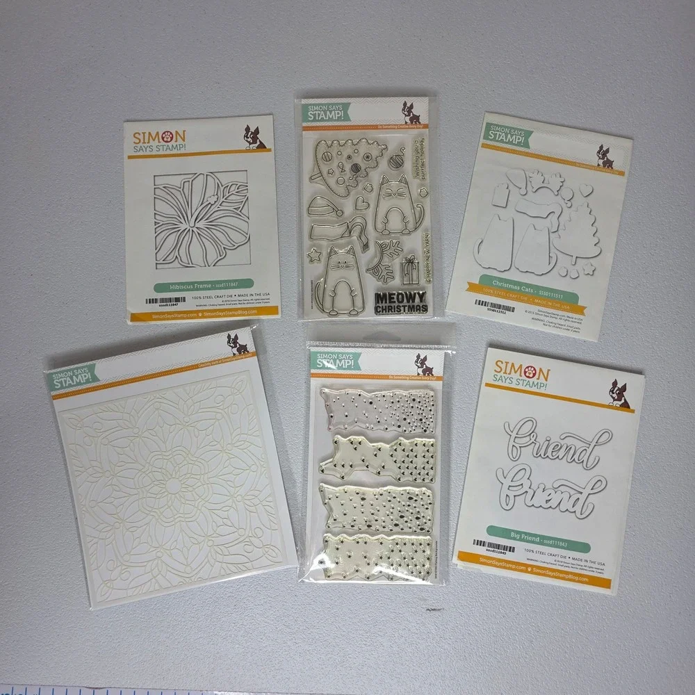 NEW Simon Says Stamp Craft Lot Stamps Steel Dies Stencil Holiday